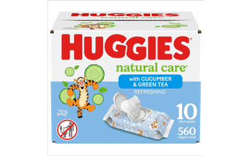 Huggies Natural Care Refreshing Baby Wipes, Hypoallergenic, Scented, 10 Packs