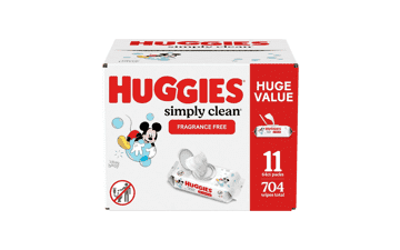 Huggies Simply Clean Baby Wipes, Fragrance-Free, 704 Wipes