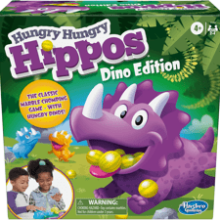 Hungry Hungry Hippos Dino Edition Board Game - Pre-School Game for Ages 4 and Up - 2 to 4 Players (Amazon Exclusive)