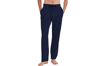 Idtswch Men's Tall Yoga Sweatpants Open Bottom Joggers with Pockets