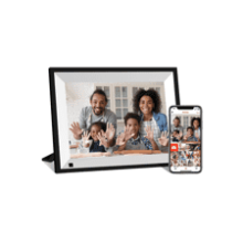 JREN 10.1 inch Smart Digital Photo Frame with HD Touch Screen - Auto-Rotate, Share Photos and Videos Anytime and Anywhere - Black