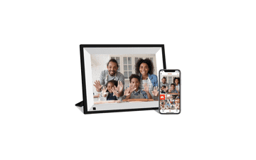 JREN 10.1 inch Smart Digital Photo Frame with HD Touch Screen - Auto-Rotate, Share Photos and Videos Anytime and Anywhere - Black