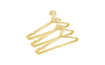 Jetdio 17.7" Metal Wire Clothes Hangers, 30 Pack, Gold