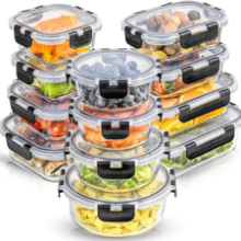 JoyJolt JoyFul 24pc Glass Food Storage Containers