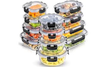 JoyJolt JoyFul 24pc Glass Food Storage Containers