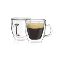 JoyJolt Savor Double Wall Insulated Espresso Mugs (Set of 2)