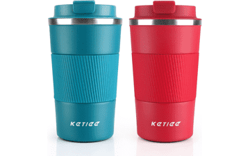 KETIEE 12oz Travel Coffee Mug Spill Proof with Seal Lid