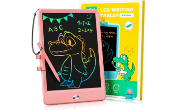 KOKODI LCD Writing Tablet 8.5 Inch Doodle Board, Erasable Reusable Electronic Drawing Pad, Educational Learning Toy for 3-8 Years Old (Pink)