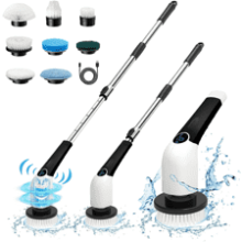 Keimi Electric Spin Scrubber with 8 Replaceable Brush Heads