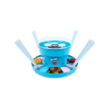 Kool-Aid Cotton Candy Maker with Lazy Susan - Includes 2 Reusable Cones, Sugar Scoop - Works With Any Hard Candies or Flossing Sugar - Blue