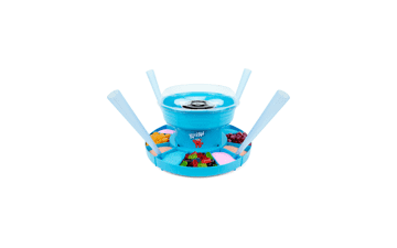 Kool-Aid Cotton Candy Maker with Lazy Susan - Includes 2 Reusable Cones, Sugar Scoop - Works With Any Hard Candies or Flossing Sugar - Blue