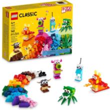 LEGO Classic Creative Monsters Building Toy Set - 5 Monster Mini Build Ideas - Inspiring Creative Play for Kids 4+ - Fun Halloween Gift