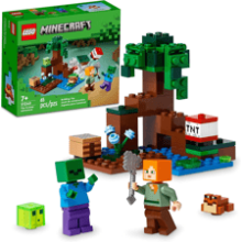 LEGO Minecraft Swamp Adventure 21240 - Building Game Construction Toy with Alex and Zombie Figures - Birthday Gift for Kids 8+