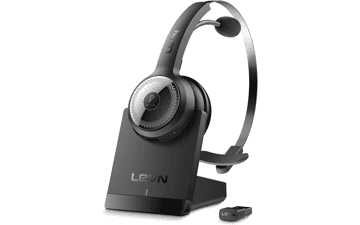 LEVN Bluetooth 5.0 Headset with Microphone (AI Noise Cancelling)