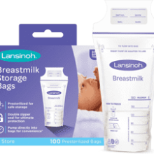 Lansinoh Breastmilk Storage Bags, 100 Count, 6 Ounce