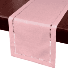 Large Handcrafted Solid Color Dining Table Runner - Pink, 14 x 120