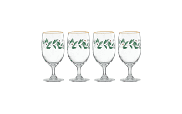 Lenox 849606 Holiday 4-Piece Iced Beverage Glass Set