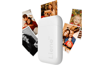 Liene 2x3” Photo Printer with 5 Zink Adhesive Photo Paper, Bluetooth 5.0, iOS & Android Compatible, Portable Color Mono Instant Photo Printer for iPhone, Smartphone - Pearl White