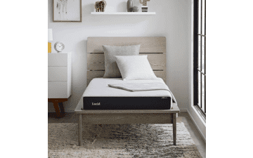 Lucid 6 Inch Twin Mattress - Firm Gel Memory Foam - Bamboo Charcoal - CertiPur Certified