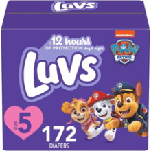 Luvs Diapers Size 5 172 Count Paw Patrol Disposable Baby Diapers