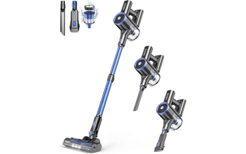 MIBODE Cordless Vacuum Cleaner, 3 Suction Modes, 45Mins Runtime, Anti-Tangle, 8-in-1 for Home