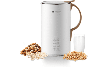 MOKKOM Automatic Nut Milk Maker - 20 oz Soy Milk Maker - Homemade Almond, Oat, Coconut, Soy, or Plant-Based Milk - Dairy Free Beverages - White