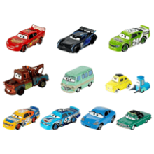 Mattel Disney Pixar Cars Die-Cast Mini Racers 10-Pack Vehicles