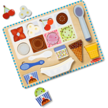 Melissa & Doug Wooden Magnetic Ice Cream Play Set