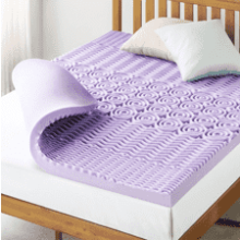 Mellow 3 Inch 5-Zone Memory Foam Mattress Topper with Lavender Infusion - Twin Size