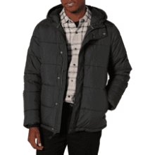 Men's Heavyweight Hooded Puffer Coat - Amazon Essentials