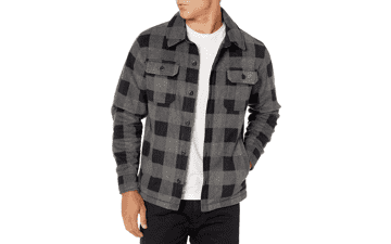 Men's Long-Sleeve Polar Fleece Shirt Jacket