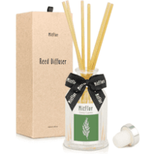 MitFlor Cedar Cypress Reed Diffuser Set - Refreshing & Clean Scents for Home Fragrance and Décor - 3.4 fl oz