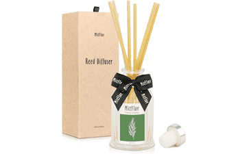 MitFlor Cedar Cypress Reed Diffuser Set - Refreshing & Clean Scents for Home Fragrance and Décor - 3.4 fl oz