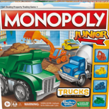 Monopoly Junior: Trucks Edition Board Game for Kids Ages 5+