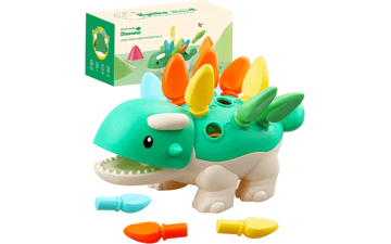 Montessori Dinosaur Learning Activities - Sensory Fine Motor Skills Developmental Toys for Toddlers - Gifts for 6-24 Month Old Boys and Girls