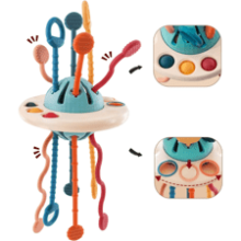 Montessori Silicone Pull String Activity Toy for Toddlers