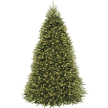 National Tree Company Dunhill Fir Artificial Tree 9 Ft Dual Colored Lights