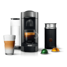 Nespresso VertuoPlus Coffee and Espresso Machine with Milk Frother, Grey