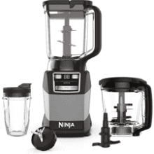 Ninja Compact Kitchen System, 1200W, 3 Functions for Smoothies, Dough & Frozen Drinks with Auto-IQ, Grey