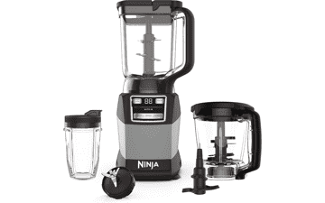 Ninja Compact Kitchen System, 1200W, 3 Functions for Smoothies, Dough & Frozen Drinks with Auto-IQ, Grey