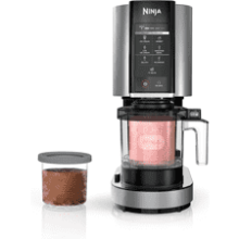 Ninja NC301 CREAMi Ice Cream Maker with 7 One-Touch Programs and (2) Pint Containers - Silver