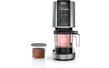 Ninja NC301 CREAMi Ice Cream Maker with 7 One-Touch Programs and (2) Pint Containers - Silver