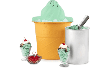 Nostalgia Electric Ice Cream Maker - Soft Serve Machine for Frozen Treats - Mint Green - 4 Quart