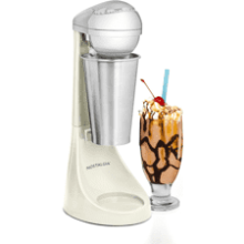 Nostalgia Electric Milkshake Maker and Drink Mixer with Stainless Steel Mixing Cup