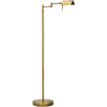 O'Bright Dimmable LED Pharmacy Floor Lamp, 12W, Full Range Dimming, Adjustable Heights, Antique Brass