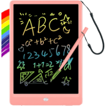 ORSEN 10 Inch LCD Writing Tablet, Colorful Doodle Board for Kids, Educational Christmas Toys for 3-6 Year Old Girls Boys - Pink