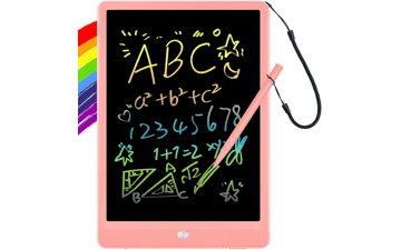 ORSEN 10 Inch LCD Writing Tablet, Colorful Doodle Board for Kids, Educational Christmas Toys for 3-6 Year Old Girls Boys - Pink