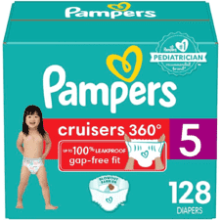 Pampers Cruisers 360 Diapers Size 5 128 Count