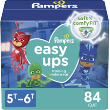 Pampers Easy Ups Boys & Girls Potty Training Pants - Size 5T-6T, 84 Count