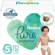 Pampers Pure Protection Diapers Size 5 132 Count